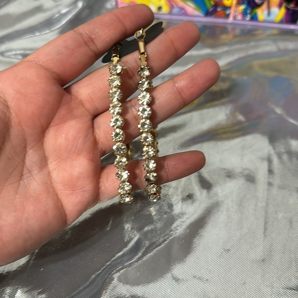 Bp. Heart rhinestone hoop earrings - Picture 4 of 5